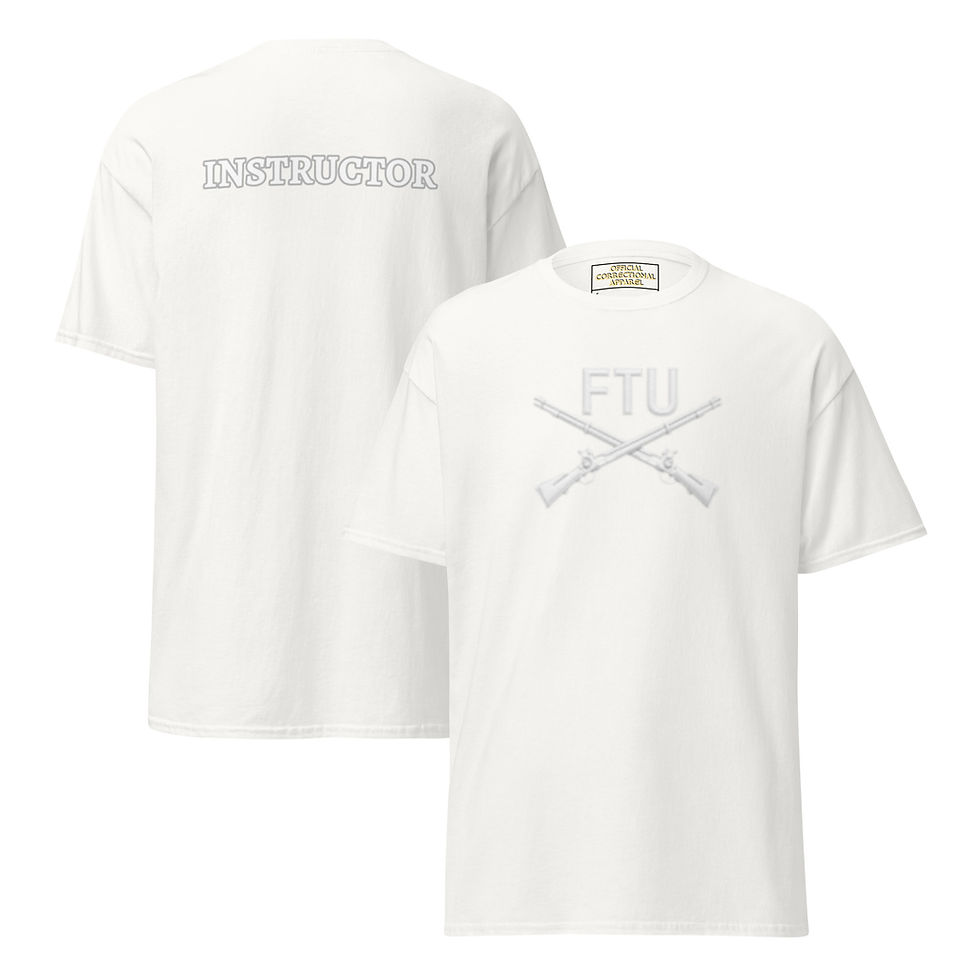 Thumbnail: Correctional Apparel FTU Instructor White Logo Unisex classic tee