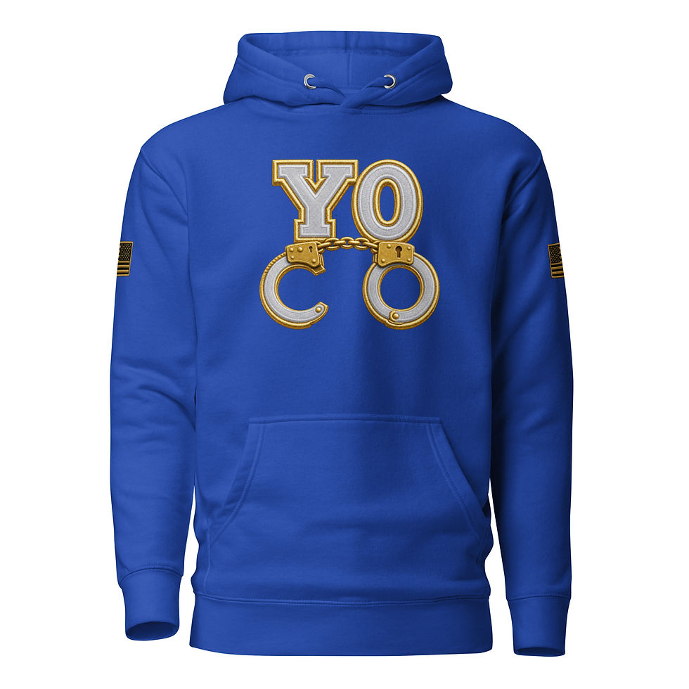 Thumbnail: YO C/O Silver/Gold logo Flag Unisex Hoodie