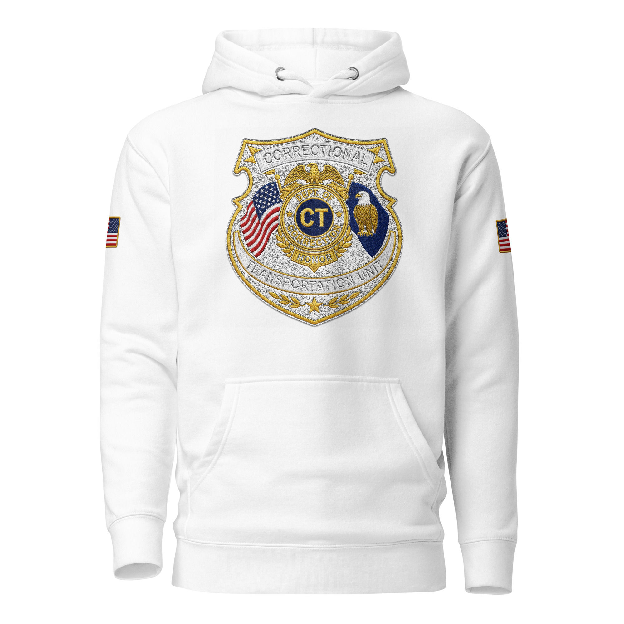 Correctional Apparel CTU Silver/Gold logo Flag Unisex Hoodie