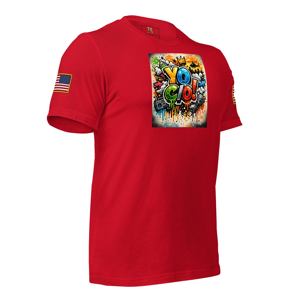 Thumbnail: YO C/O Imagery 2 USA Flag Unisex t-shirt