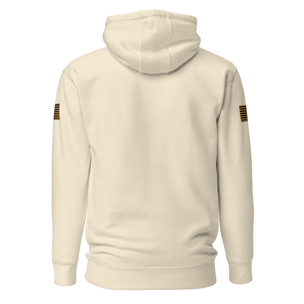 Thumbnail: YO C/O Gold/Navy logo 2 Gold Flag Unisex Hoodie