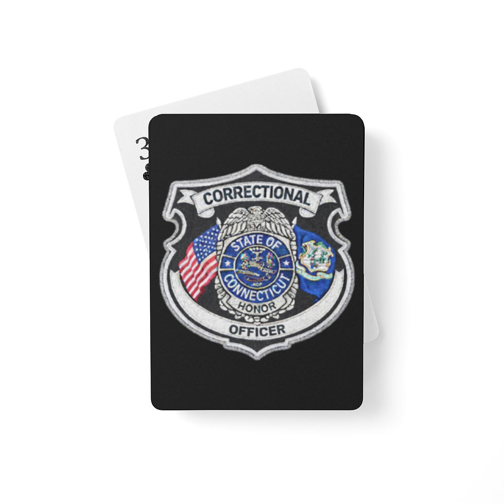 Thumbnail: CT DOC OFFICER Black Poker playing cards