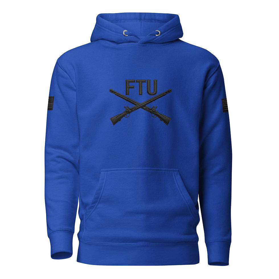 Thumbnail: Correctional Apparel FTU FTU Stealth Logo Flag Unisex Hoodie