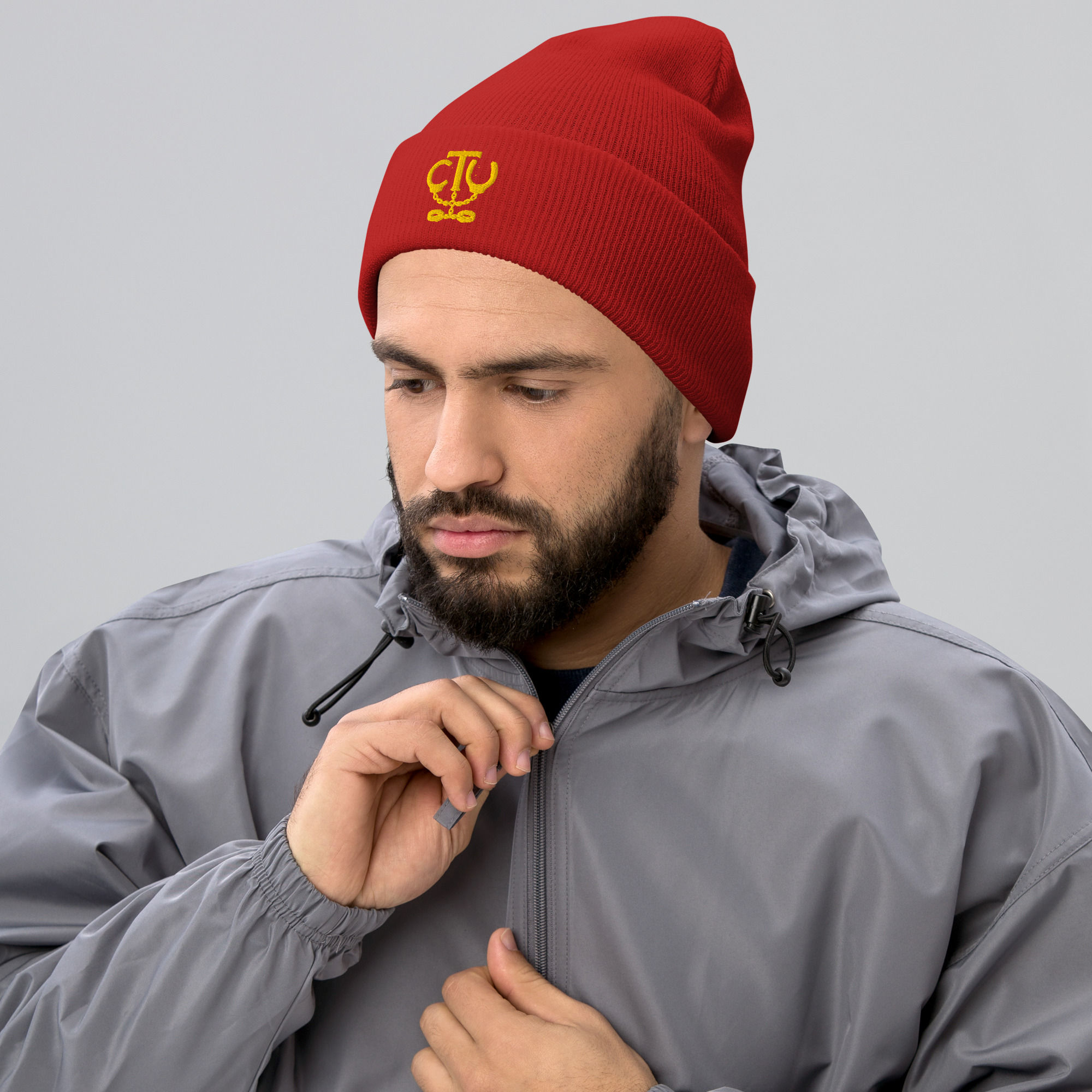 Correctional Apparel CTU Gold logo embroidered Cuffed Beanie
