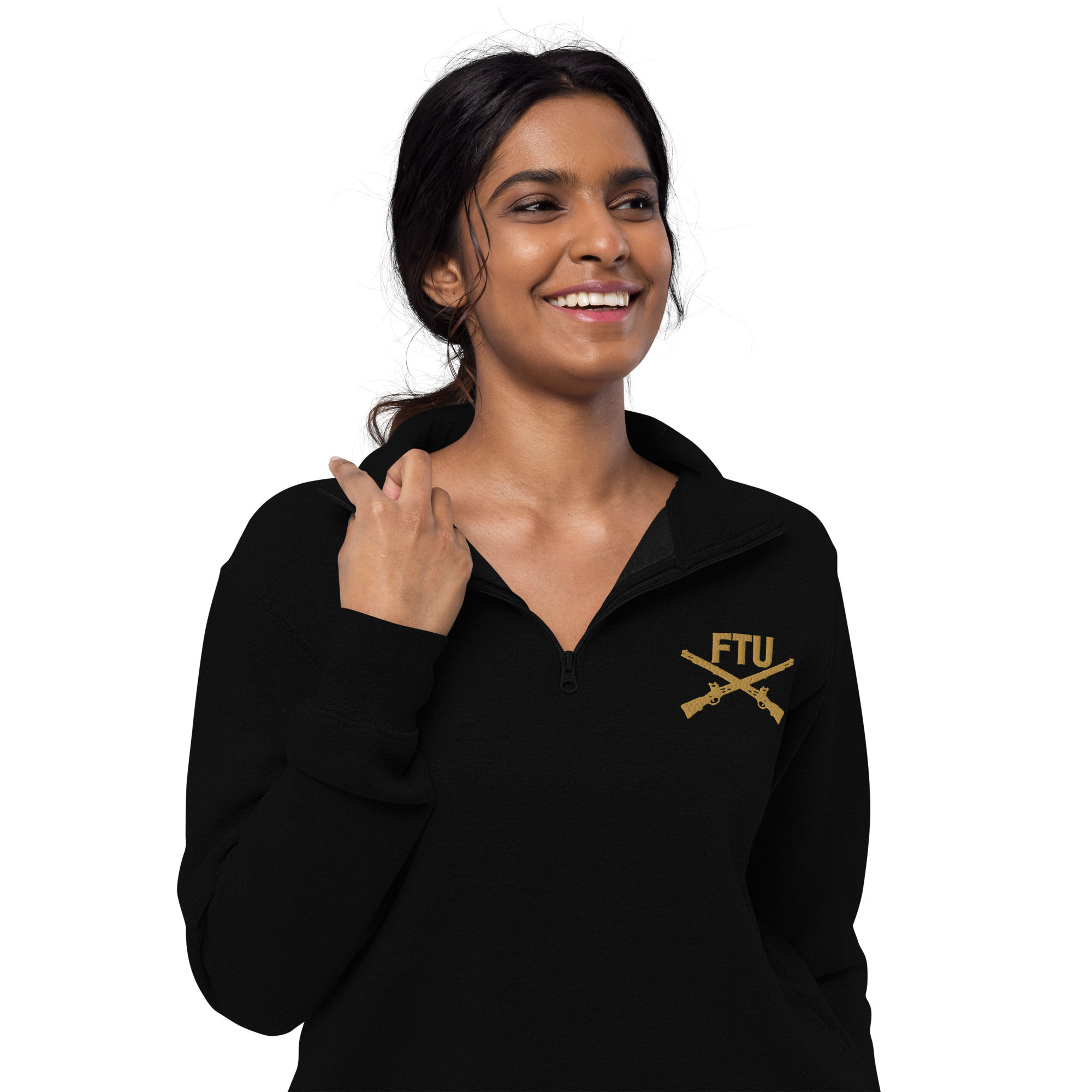 Correctional apparel Gold FTU embroidered logo Unisex fleece pullover