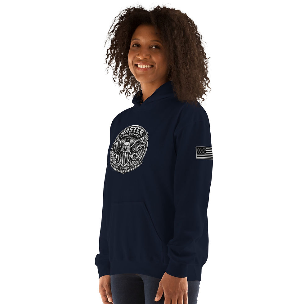 Thumbnail: Chrome Master Correction Officer Patriot Unisex Hoodie