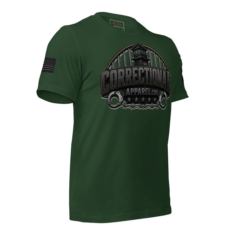 Thumbnail: Correctional Apparel Stealth logo Flag Unisex T-Shirt