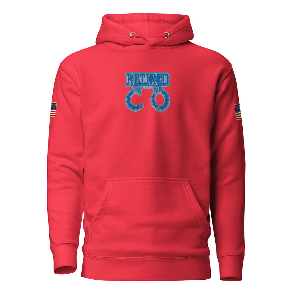 Thumbnail: YO C/O Retired Royal/Silver logo USA Flag Unisex Hoodie