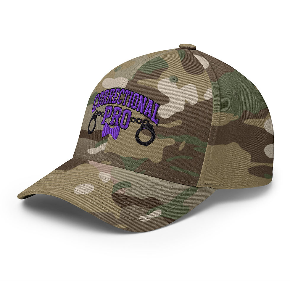 Thumbnail: Correctional Pro Logo Purple/Black Embroidered Twill Cap