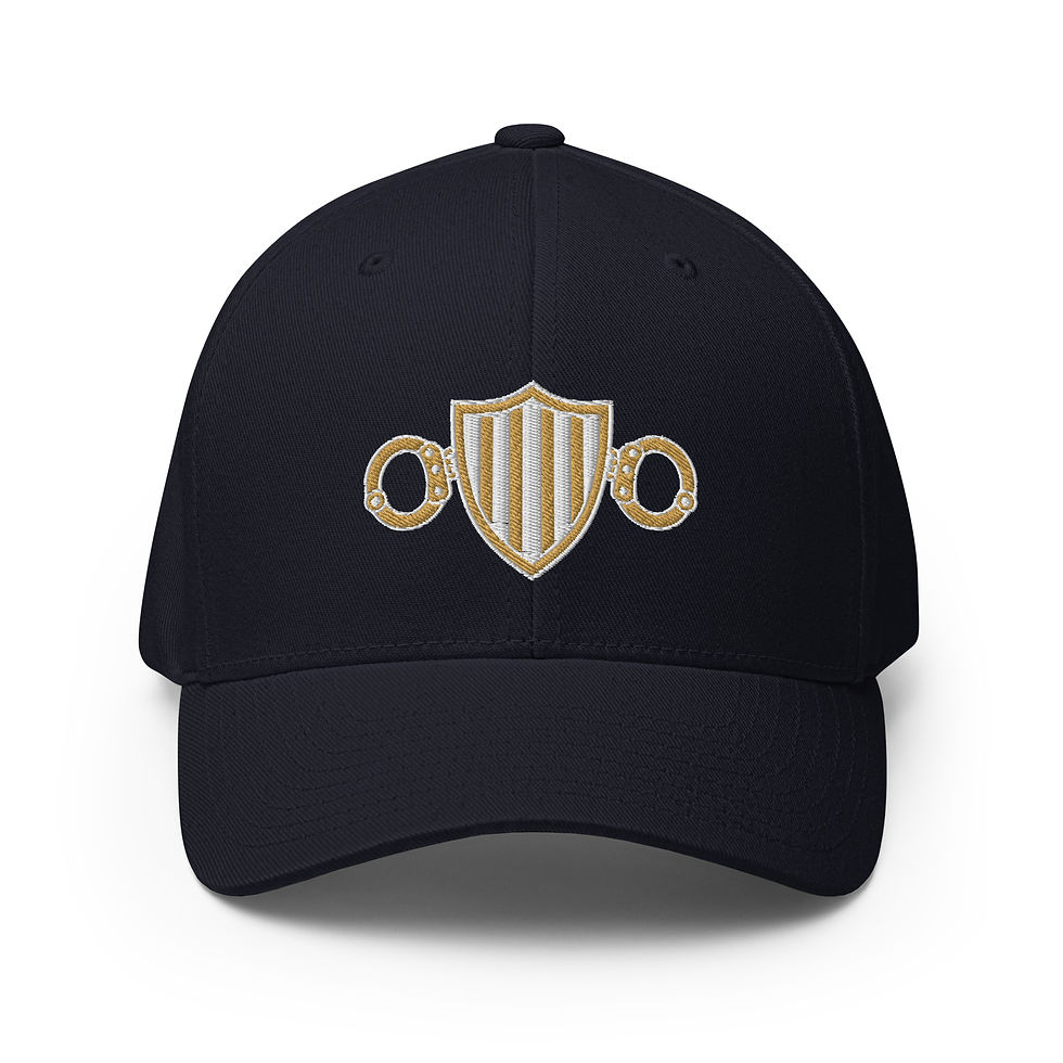 Thumbnail: Master Correction Officer White/Old Gold Embroidered logo Twill Cap