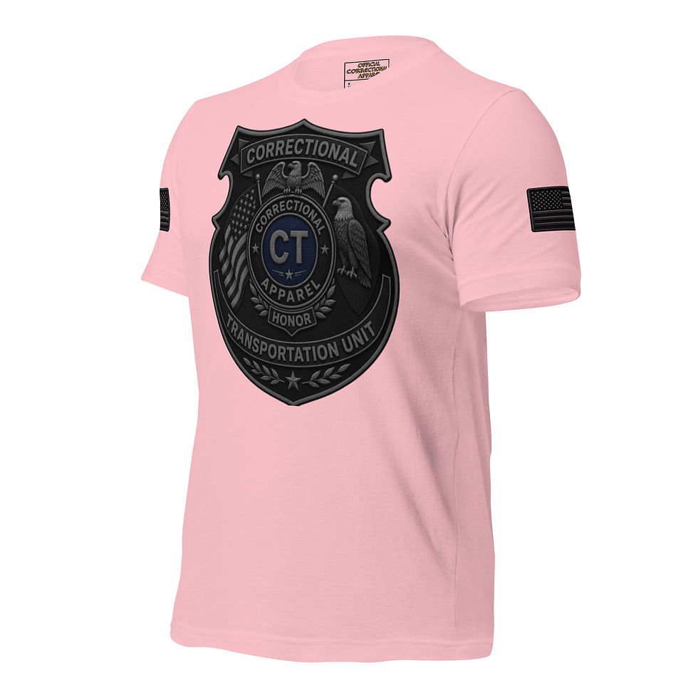 Thumbnail: Correctional Apparel CTU CTU Blue Stealth logo Flag Unisex T-Shirt