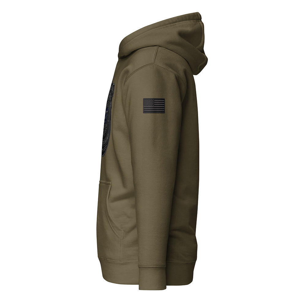 Thumbnail: Correctional Apparel CTU Blue Stealth logo Flag Unisex Hoodie