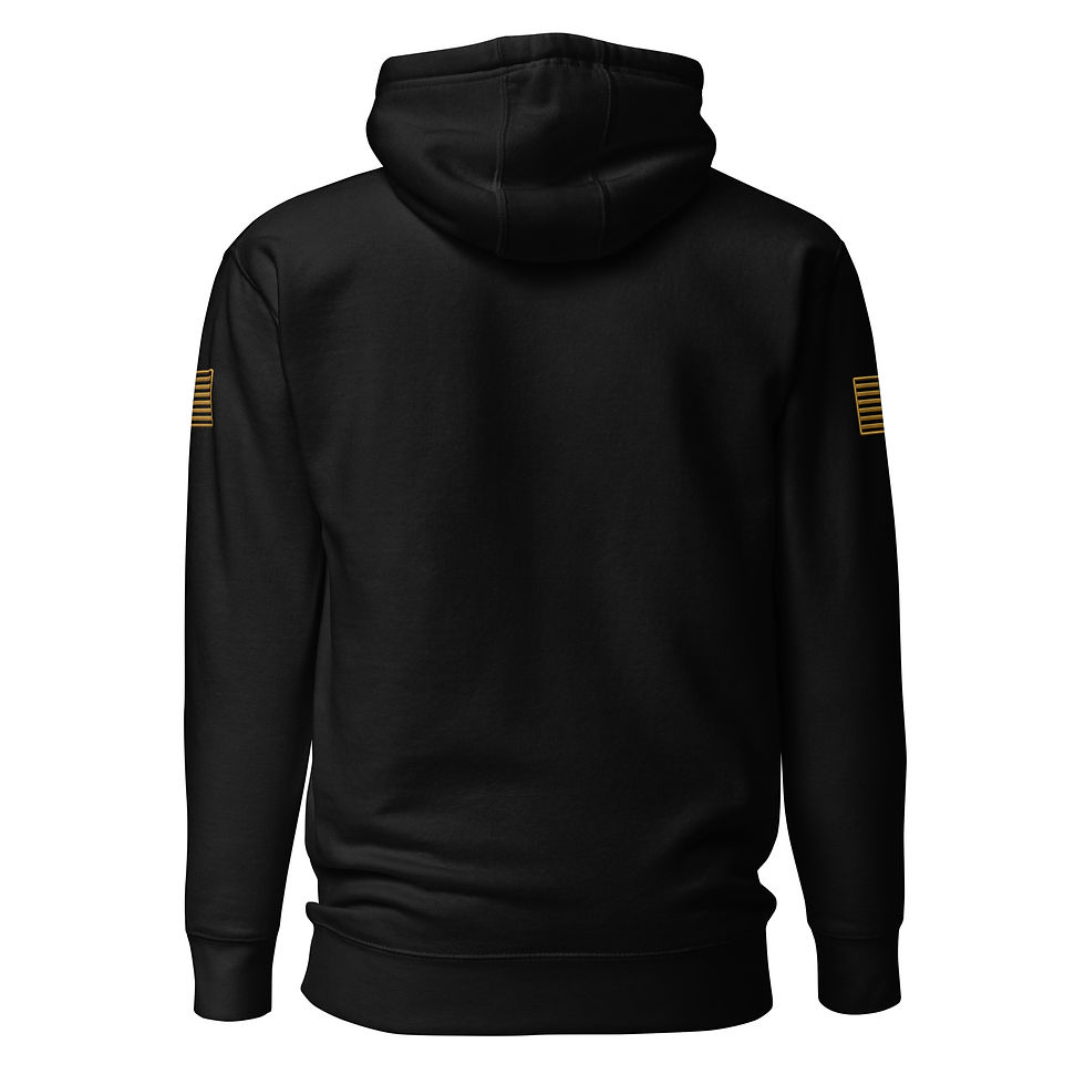 Thumbnail: YO C/O Black/Gold logo Flag Unisex Hoodie