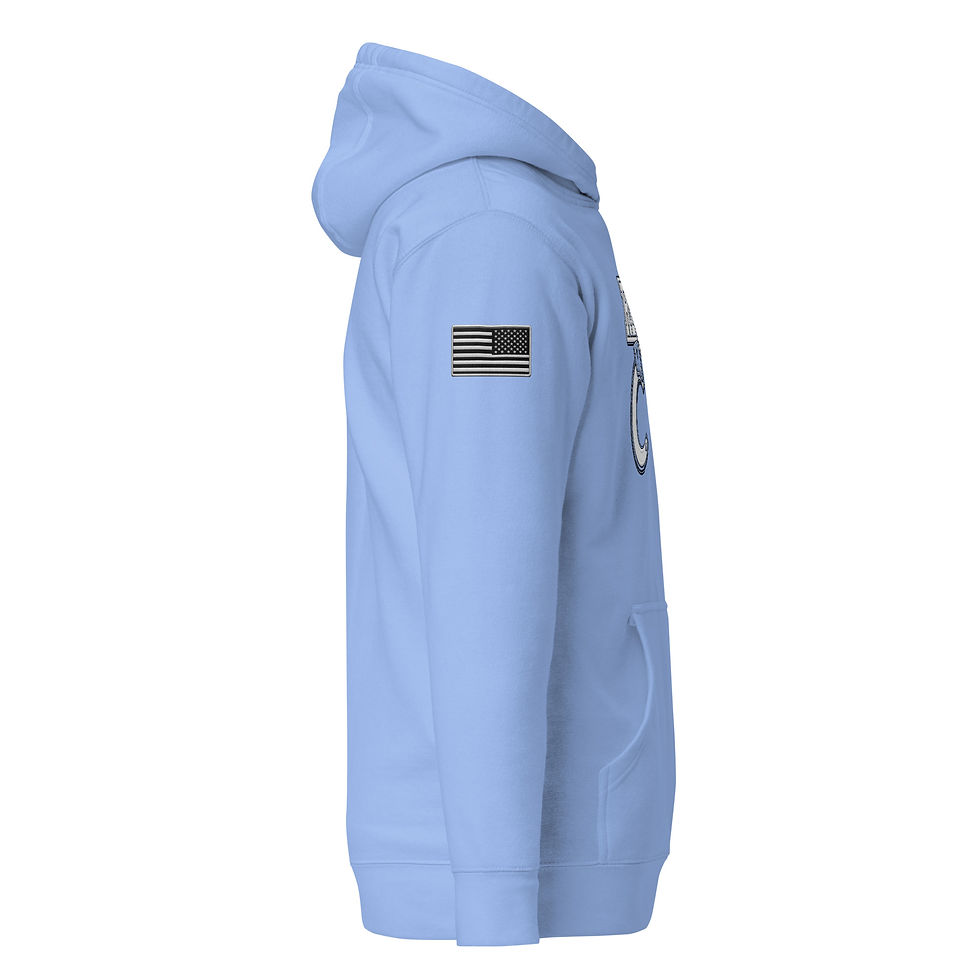 Thumbnail: YO C/O Retired White/Black logo Flag Unisex Hoodie
