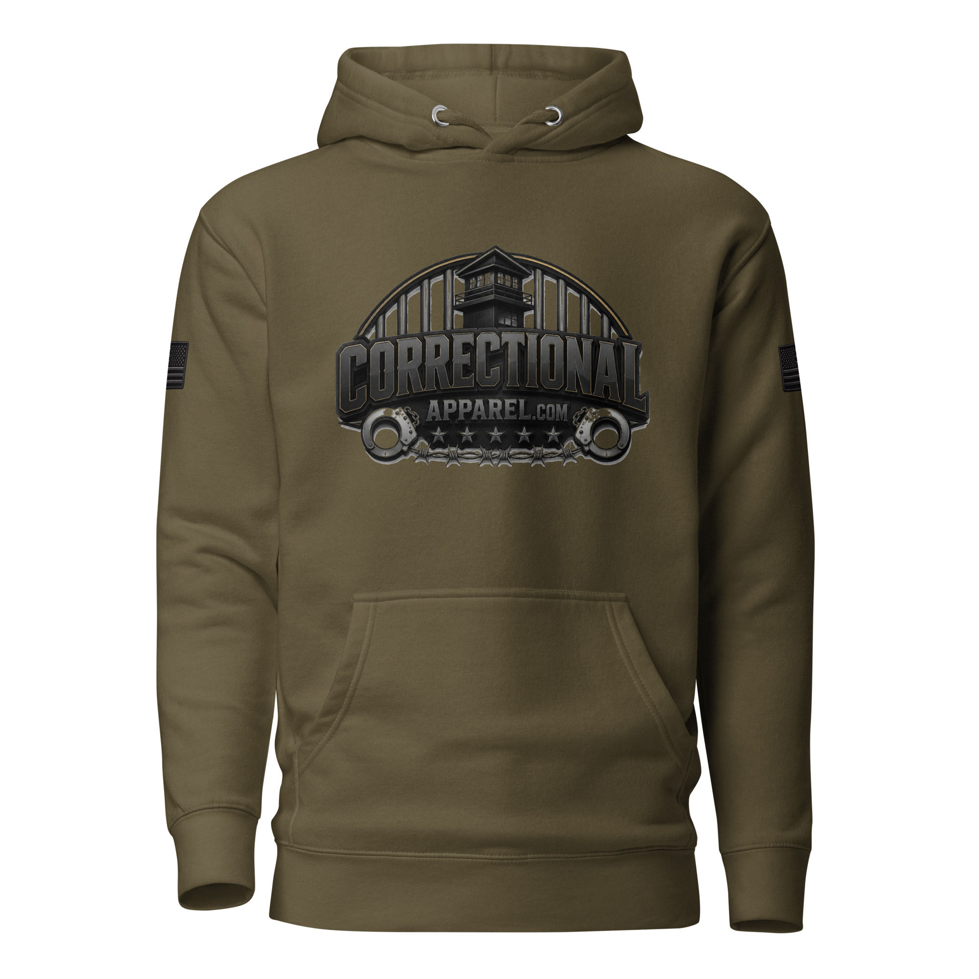 Correctional Apparel Stealth logo Flag Unisex Hoodie