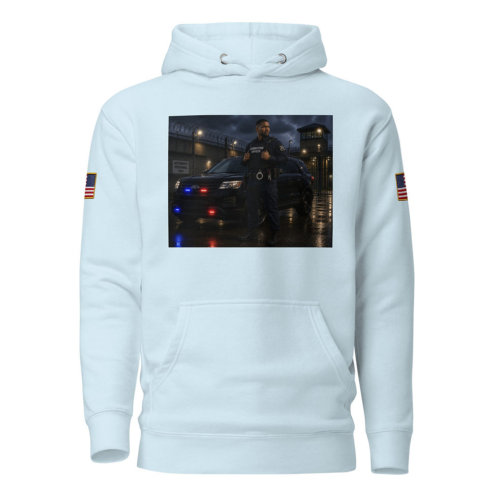 Thumbnail: YO C/O Perimeter Officer Male Premium Hoodie – Design 2