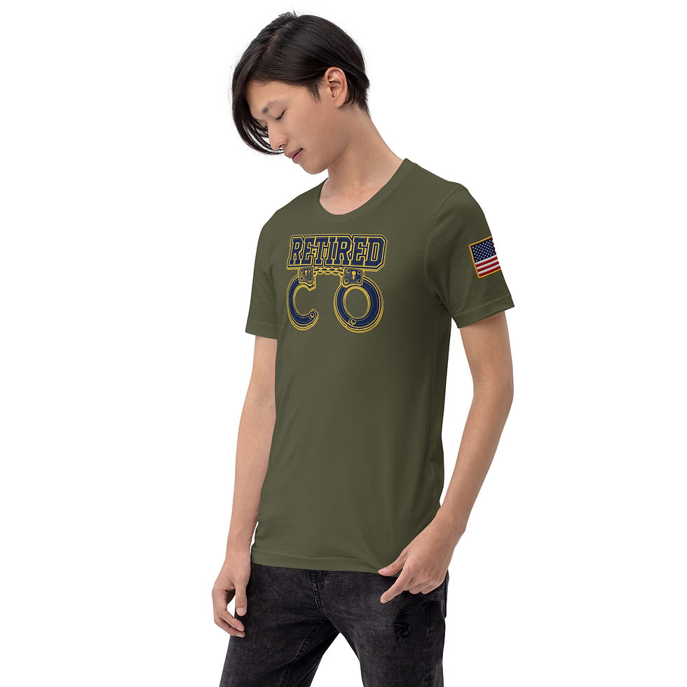 Thumbnail: YO C/O Retired Navy/Gold logo Flag Unisex T-Shirt