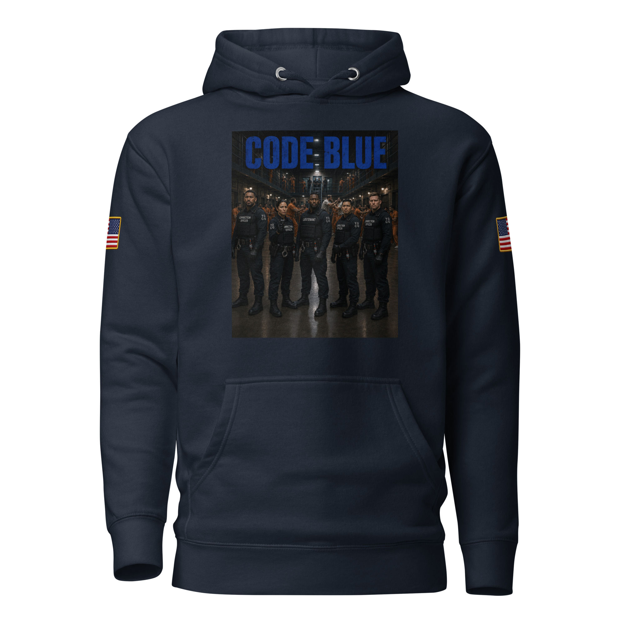 YO C/O Code Blue dtf Unisex Premium Hoodie