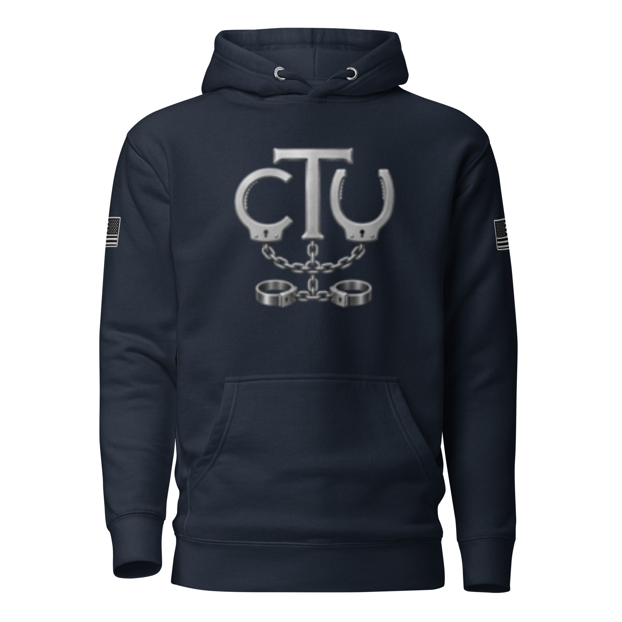 Correctional Apparel CTU CTU Silver Incognito Logo Flag Unisex Hoodie