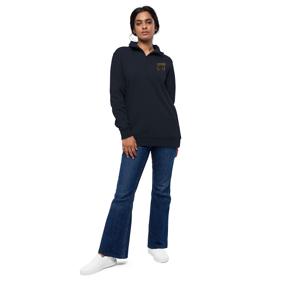 Thumbnail: YO C/O Retired Gold/Black embroidered logo Unisex fleece pullover