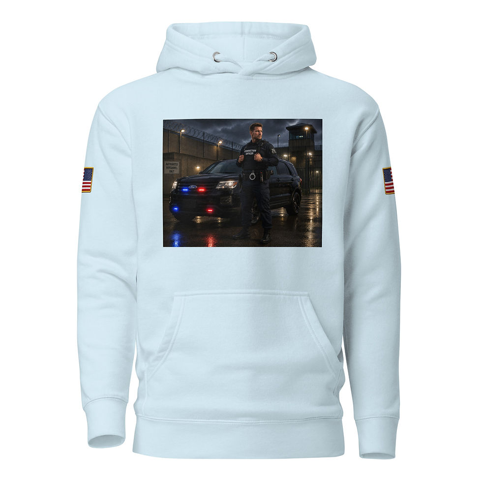 Thumbnail: YO C/O Perimeter Officer Male Premium Hoodie – Design 1