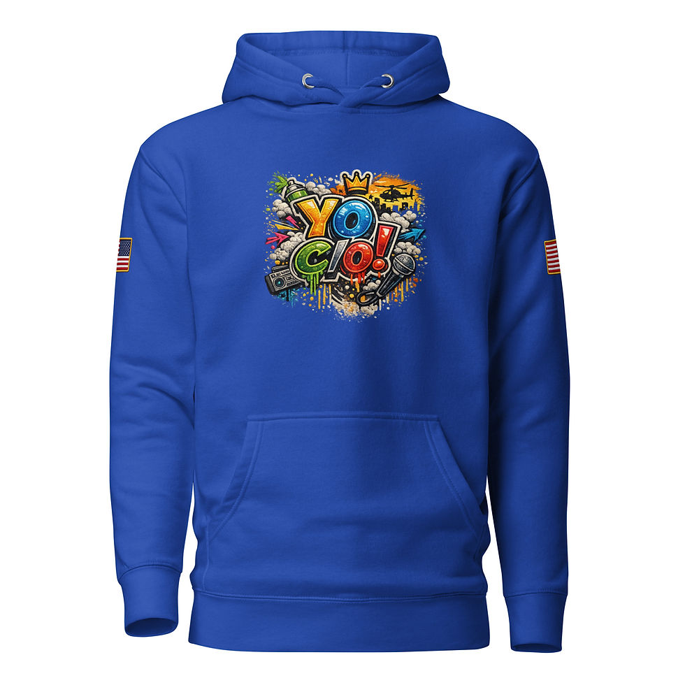 Thumbnail: YO C/O Imagery 1 USA Flag Unisex Hoodie