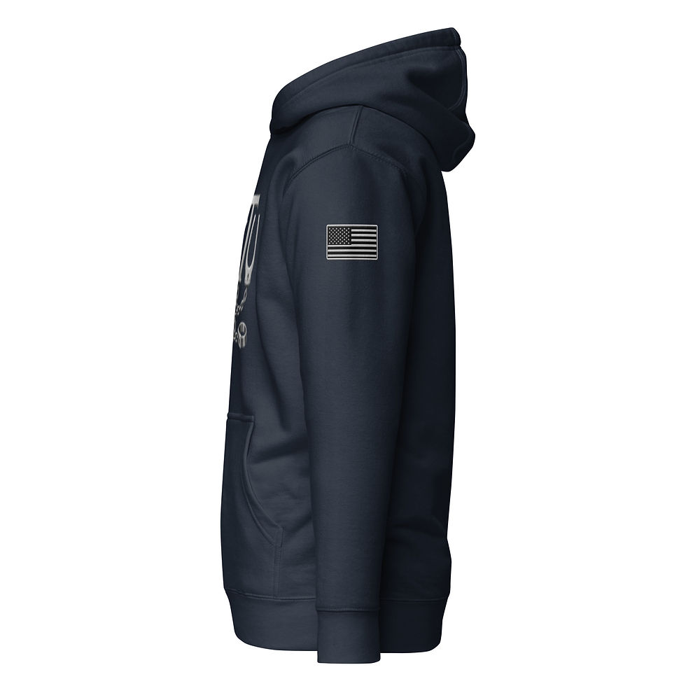 Thumbnail: Correctional Apparel CTU CTU Silver Incognito Logo Flag Unisex Hoodie