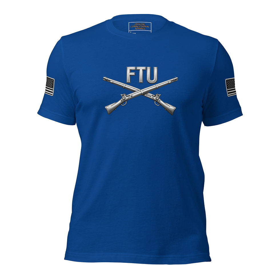 Thumbnail: Correctional Apparel FTU Silver FTU logo Flag Unisex T-Shirt