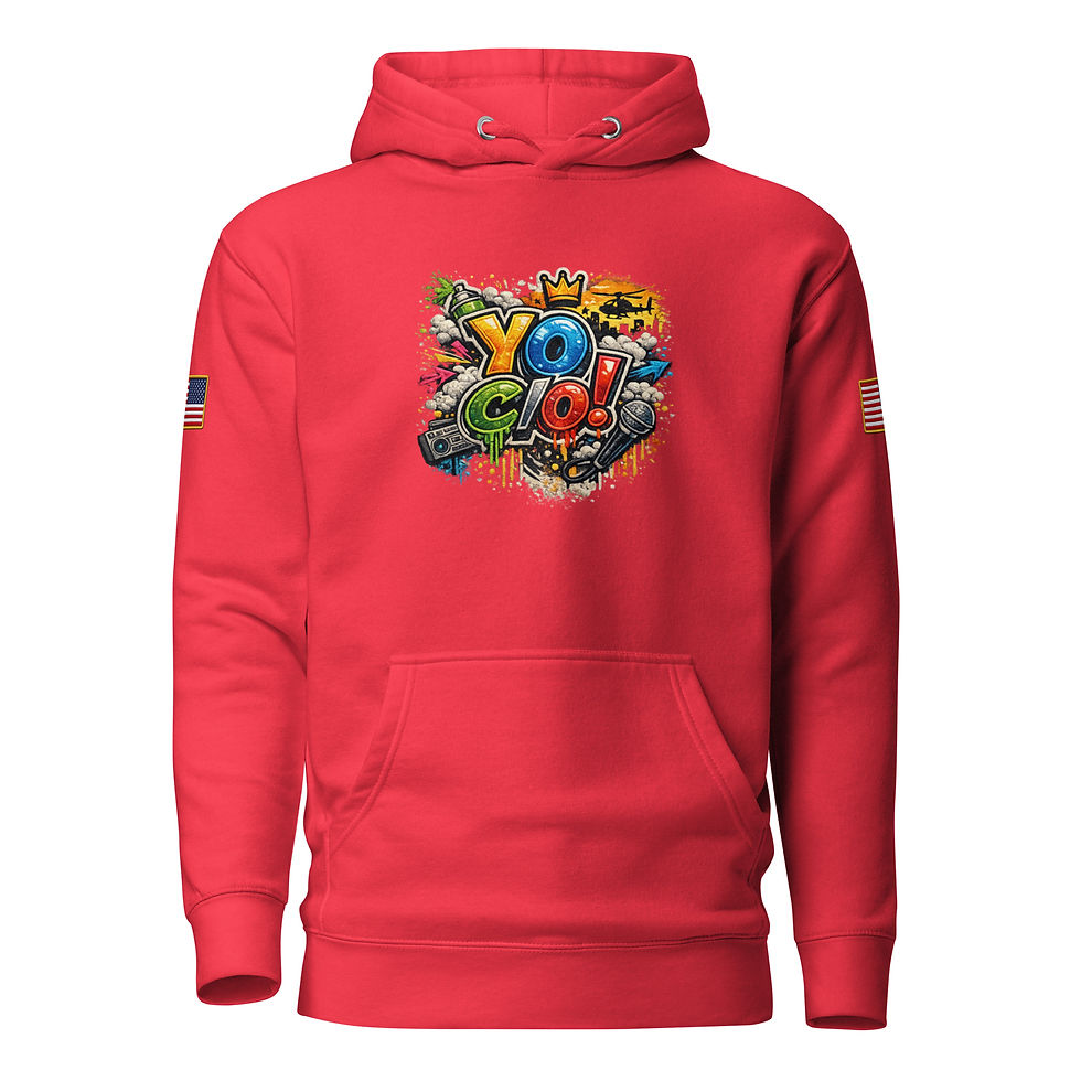 Thumbnail: YO C/O Imagery 1 USA Flag Unisex Hoodie