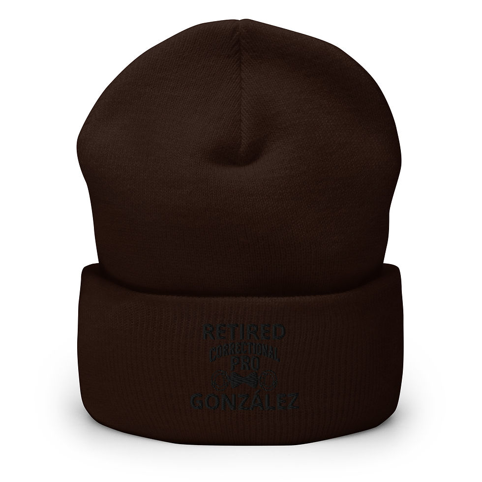 Thumbnail: Personalized Retired Stealth Correctional Pro Cuffed Beanie