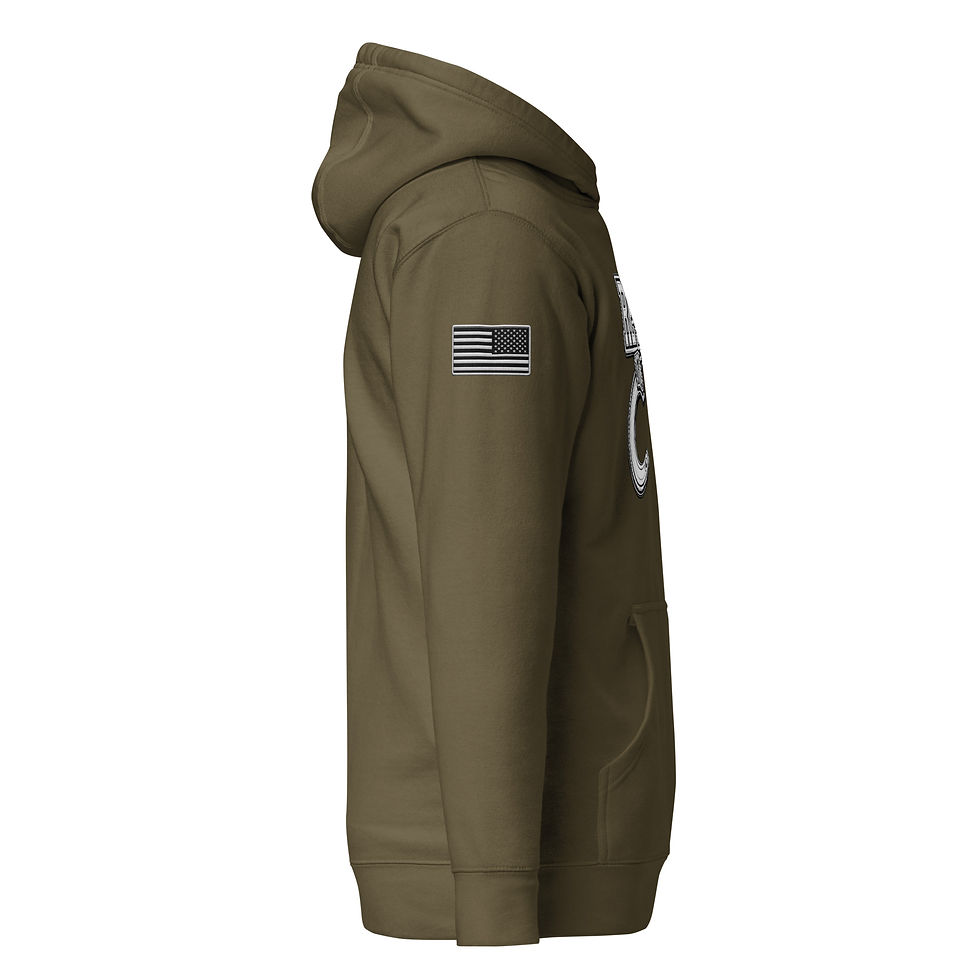 Thumbnail: YO C/O Retired Chalk/Incognito logo Flag Unisex Hoodie
