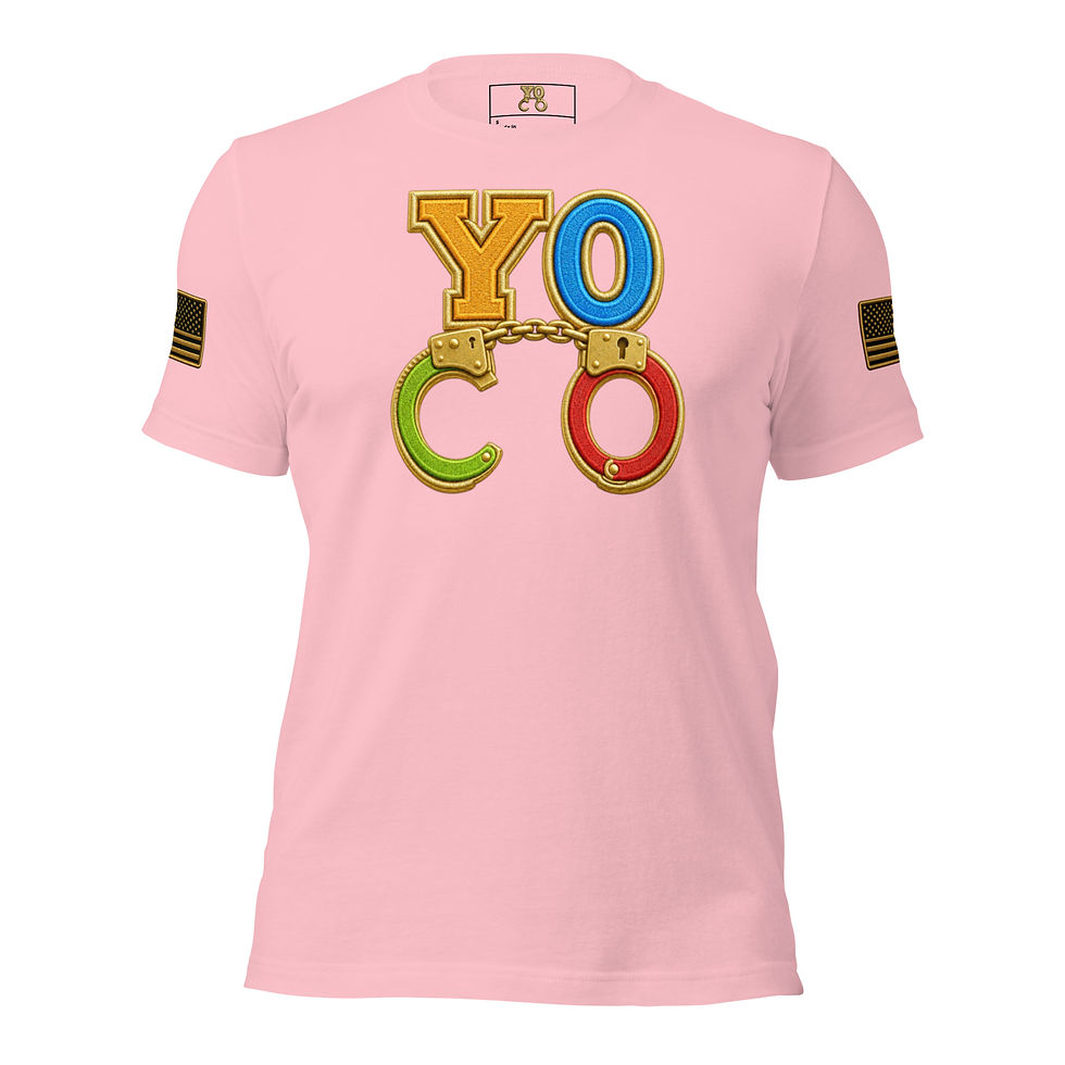 Thumbnail: YO C/O Color/Gold logo Flag Unisex t-shirt