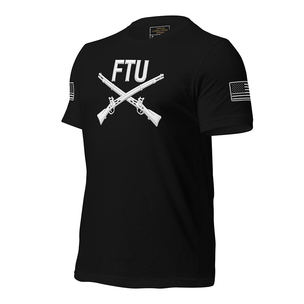 Thumbnail: Correctional Apparel FTU White FTU logo Flag Unisex T-Shirt
