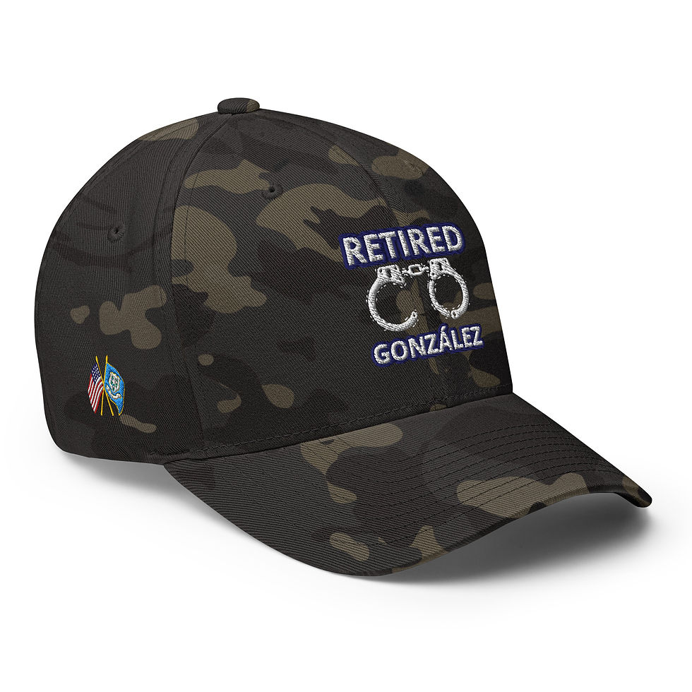 Thumbnail: CT DOC Retired Personalized  White/Navy Cap