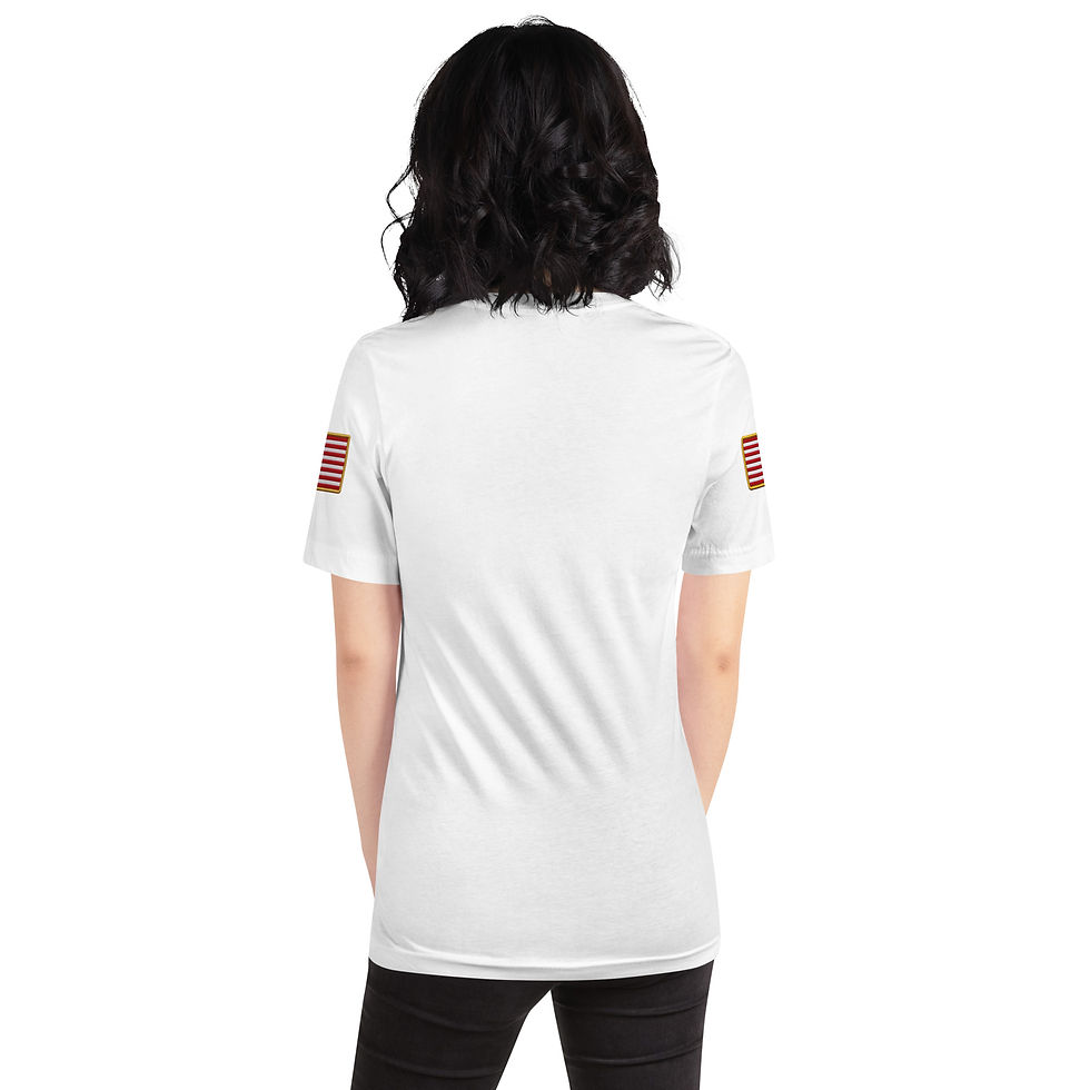 Thumbnail: YO C/O Retired Royal/Silver logo USA Flag Unisex T-Shirt