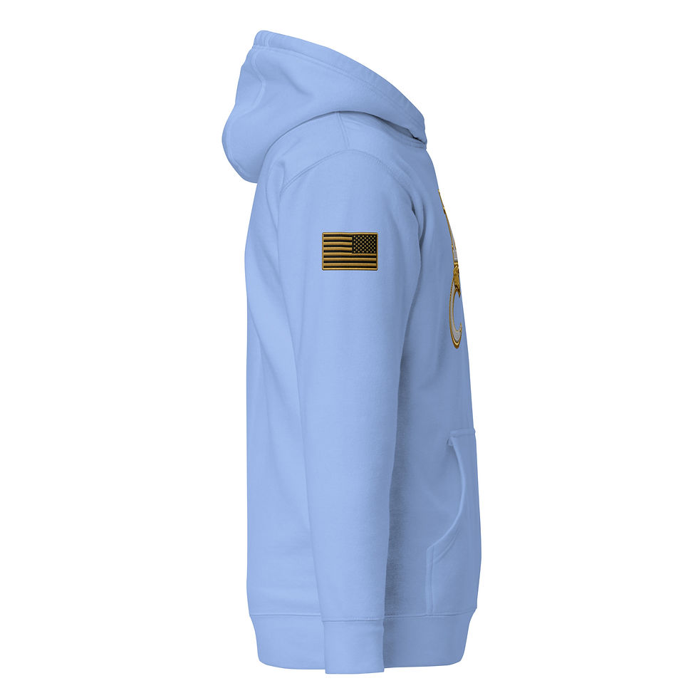 Thumbnail: YO C/O Silver/Gold logo Flag Unisex Hoodie