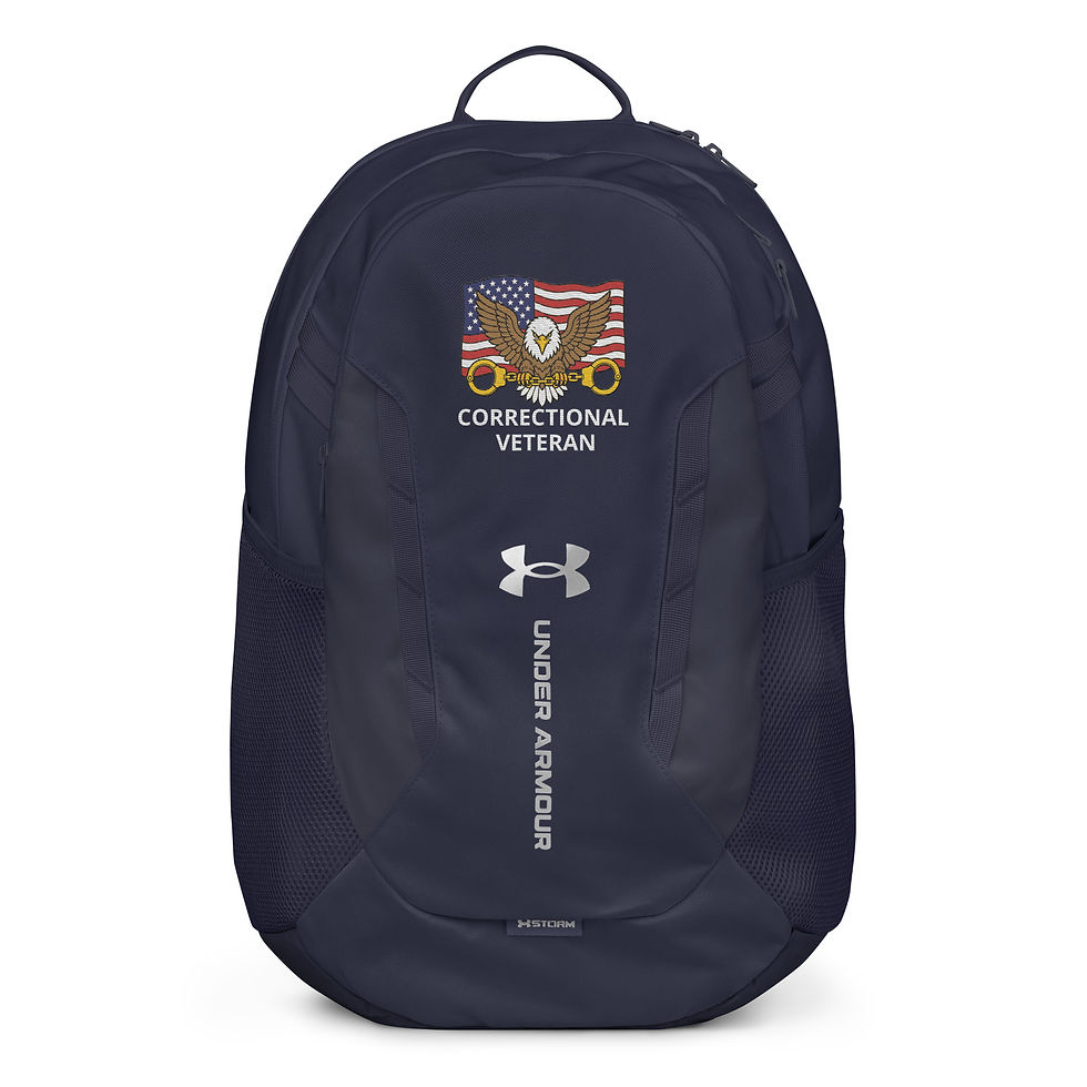 Thumbnail: Correctional Pro Veteran White Embroidered Under Armour® Backpack
