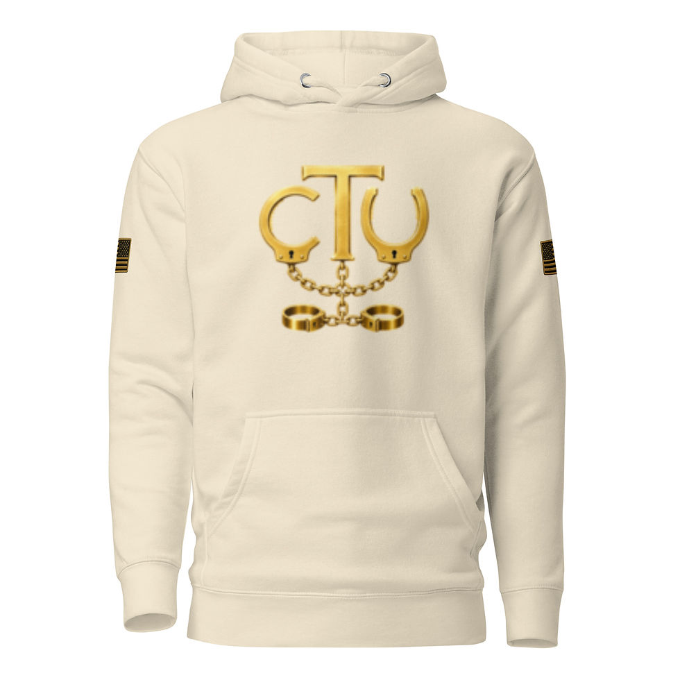 Thumbnail: Correctional Apparel CTU CTU Gold Logo Flag Unisex Hoodie