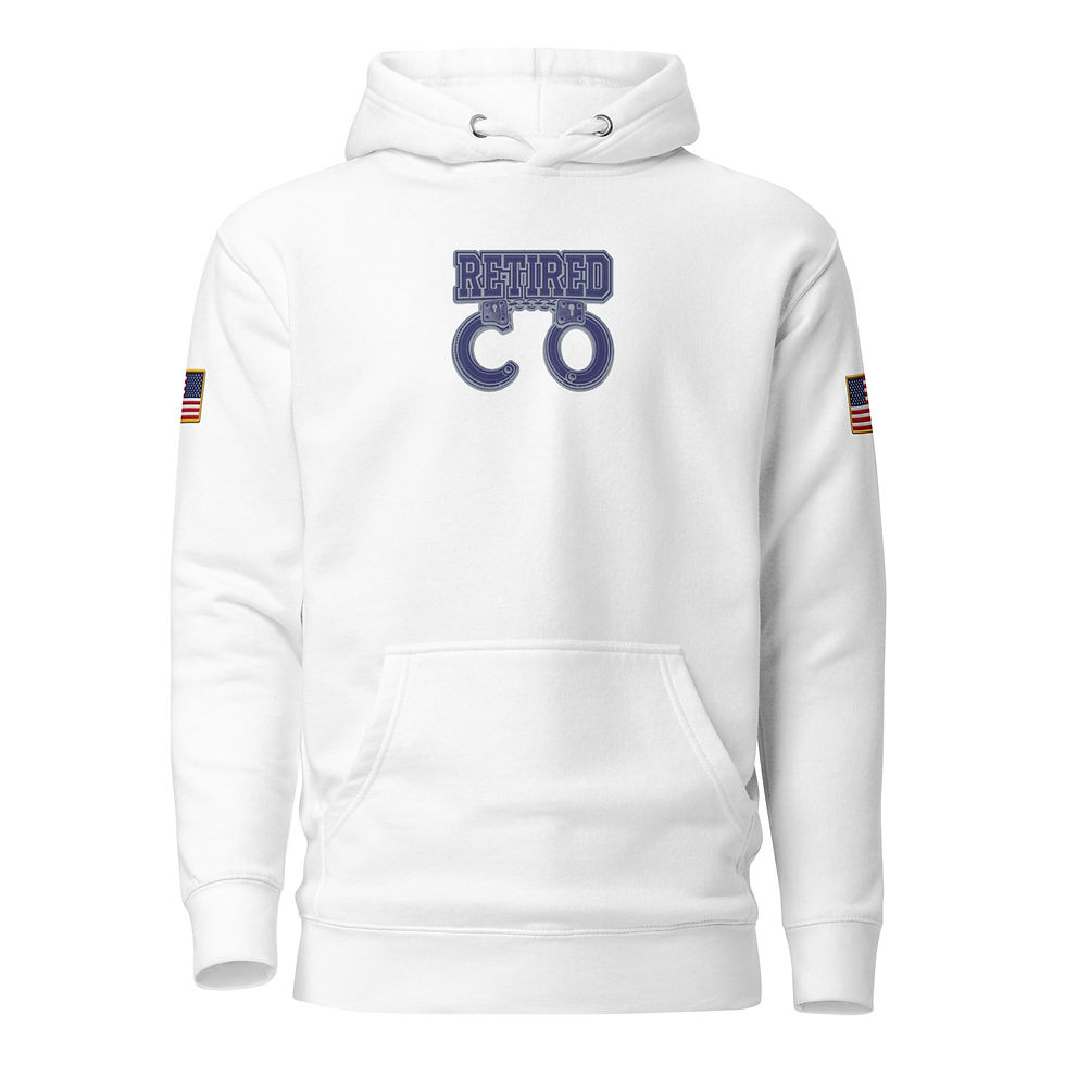 Thumbnail: YO C/O Retired Navy/Silver logo USA Flag Unisex Hoodie