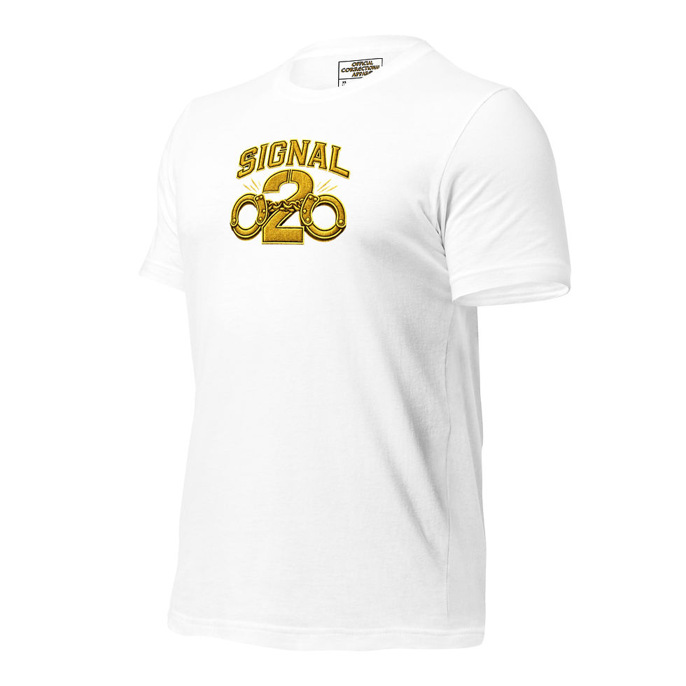 Thumbnail: Correctional Apparel Signal 2 Gold dtf logo Unisex t-shirt