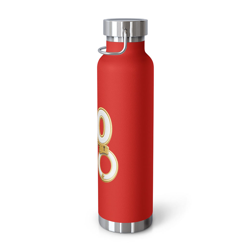 Thumbnail: YO C/O White/Gold logo Copper Vacuum Insulated Bottle