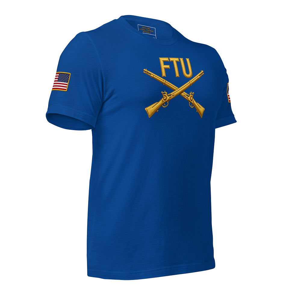 Thumbnail: Correctional Apparel FTU Gold FTU logo USA Flag Unisex t-shirt