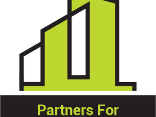 Partners for Affordable Housing logo, featuring clip art of a green and white house above the text "Partners for Affordable Housing."