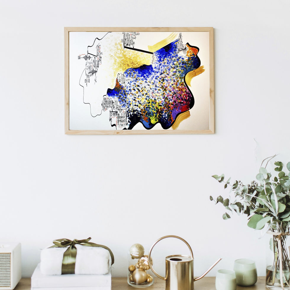 Miniaturbild: Gold Dragon è una stampa su tela del quadro moderno di Gustave de la Reine