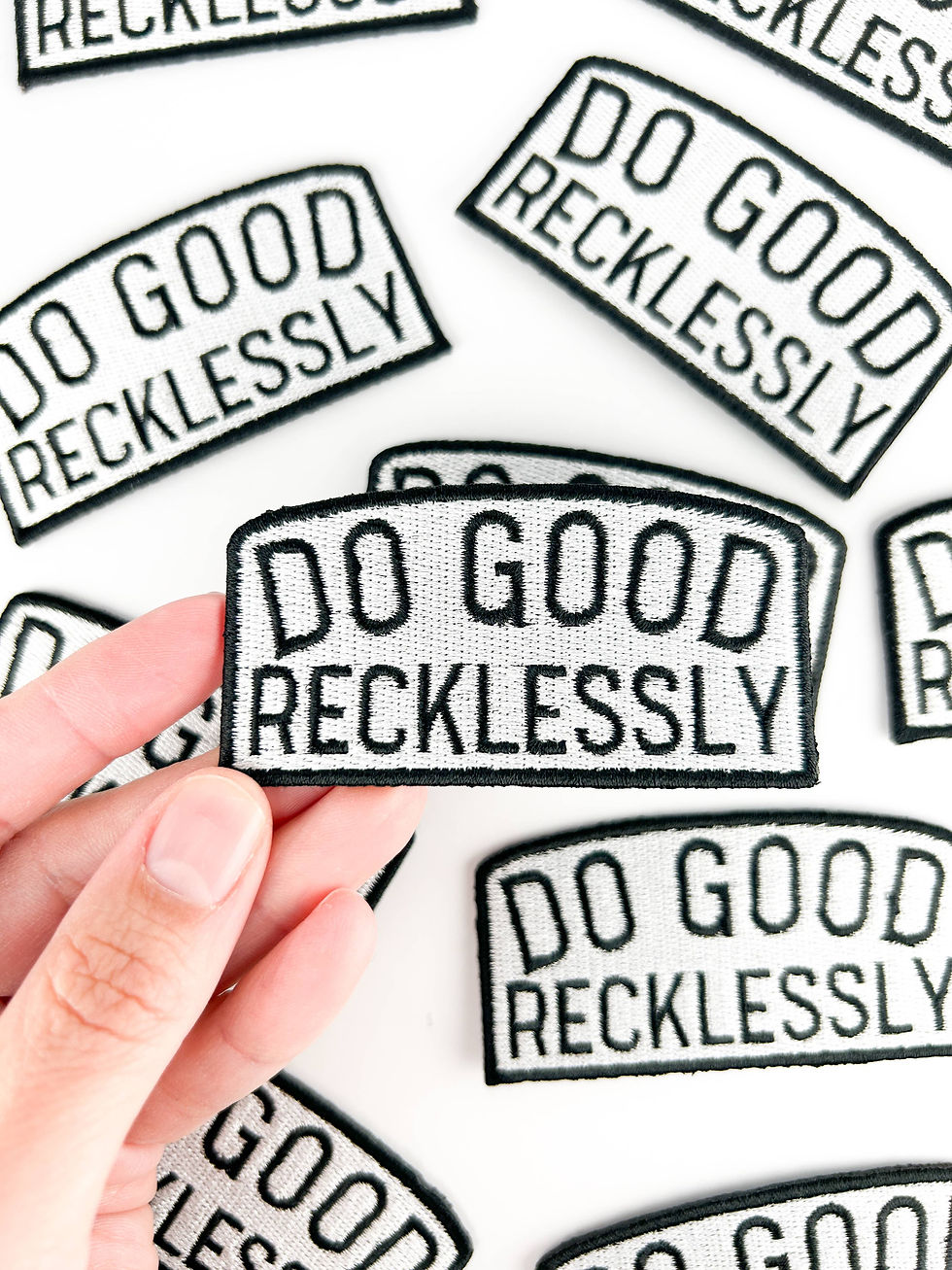 Thumbnail: Do Good Recklessly Embroidered Iron-On Patch