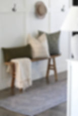 Thumbnail: Neutral Striped Pillow Cover, Natural Throw Pillow | Evans