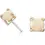 Thumbnail: 14k Solid Gold Prong-Set Cabochon Threadless End