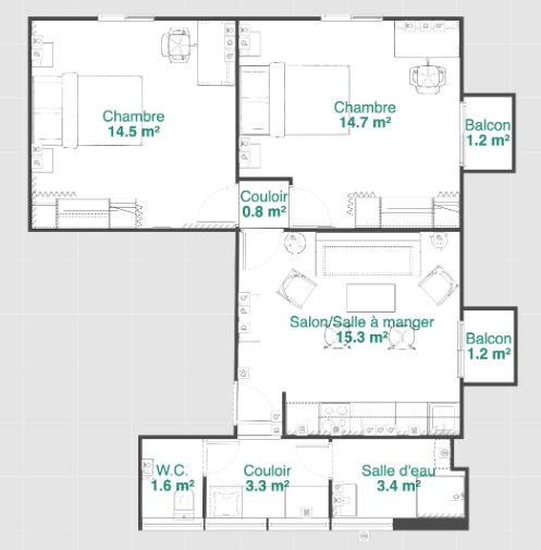 Plan après rénovation