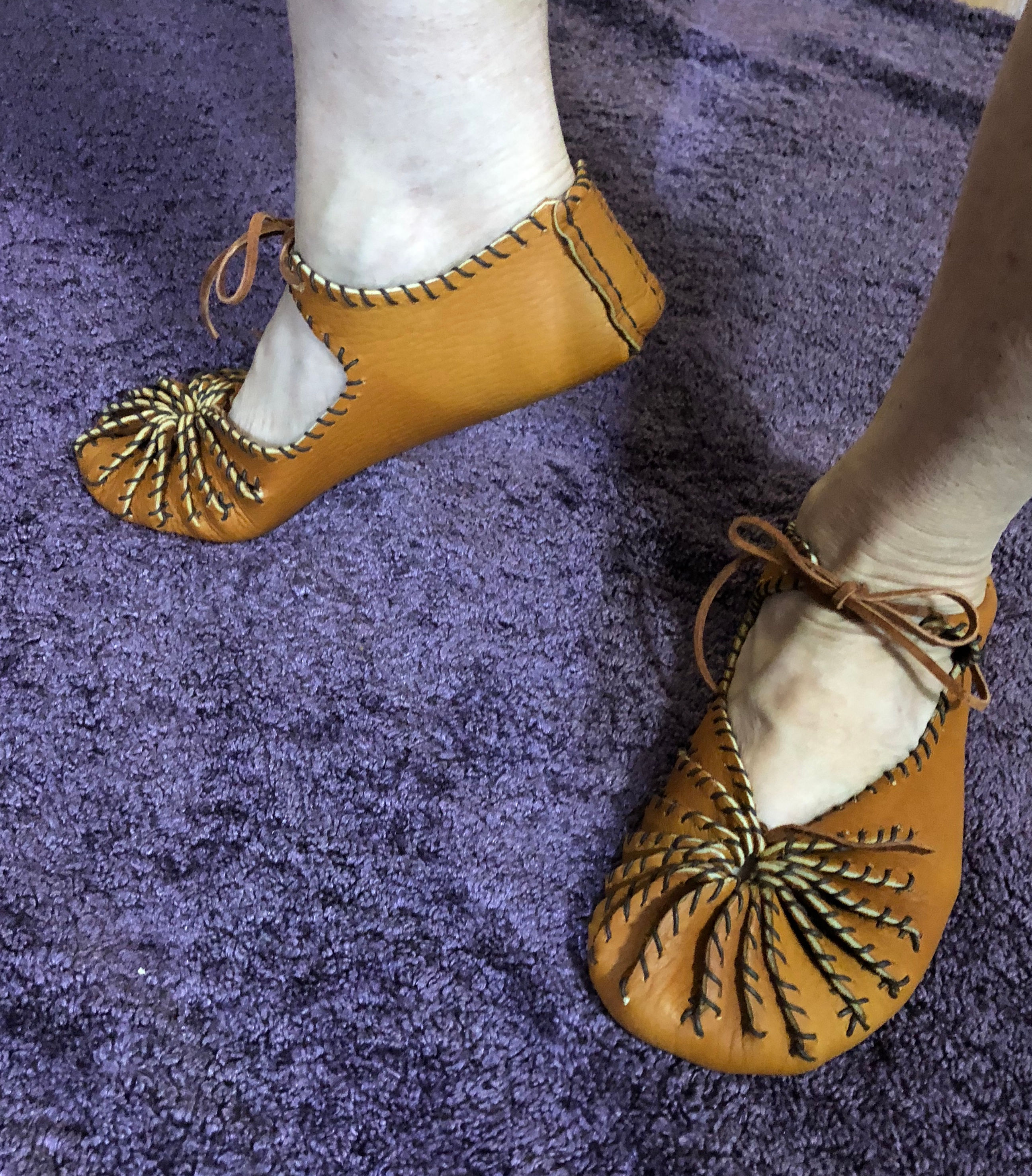 *ADDED SOLE Ghilli moccasin with decorative lacing (made to order)