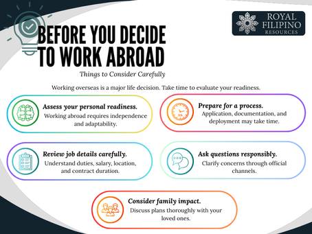 BEFORE YOU DECIDE TO WORK ABROAD 🌍✈️